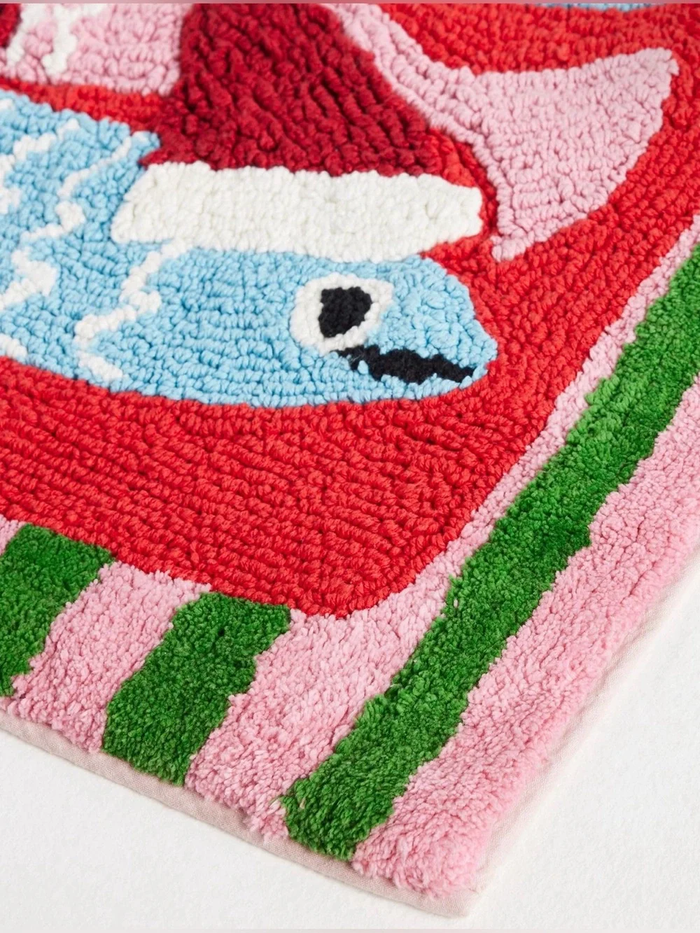 Anthropologie Tis the Season Tufted Bath Mat, NIP